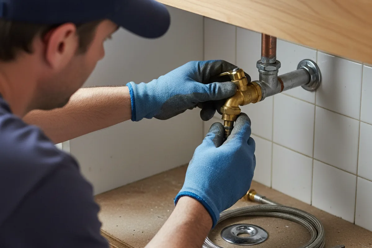 Shutoff valve and fitting work during Emergency Plumbing in Bergheim